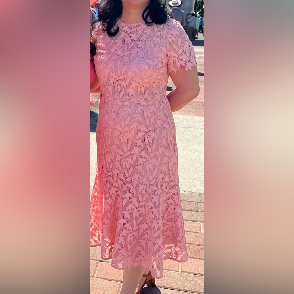 Shoshanna pink Isadora lace dress, size 12